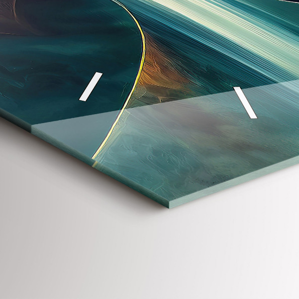 Vízszintes üvegóra Folyó vízesés háttér