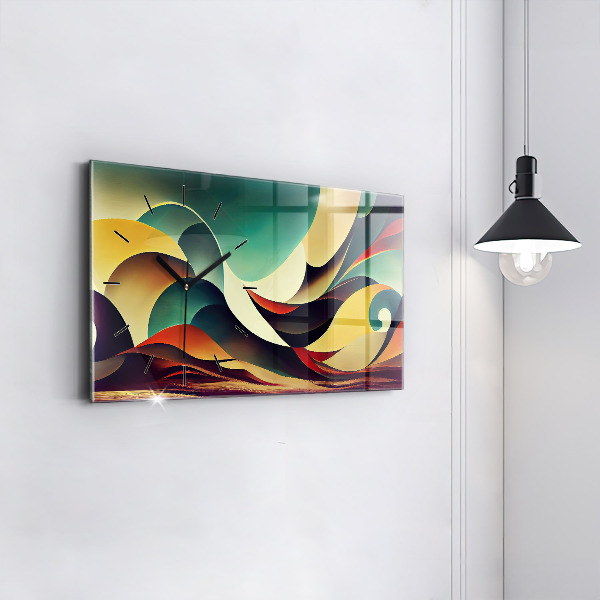 Vízszintes üvegóra Absztrakt vonalak háttér