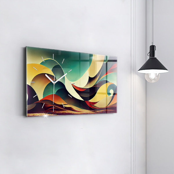 Vízszintes üvegóra Absztrakt vonalak háttér