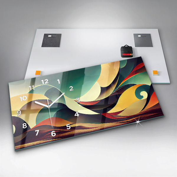 Vízszintes üvegóra Absztrakt vonalak háttér