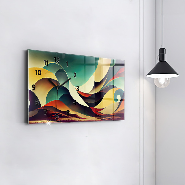 Vízszintes üvegóra Absztrakt vonalak háttér