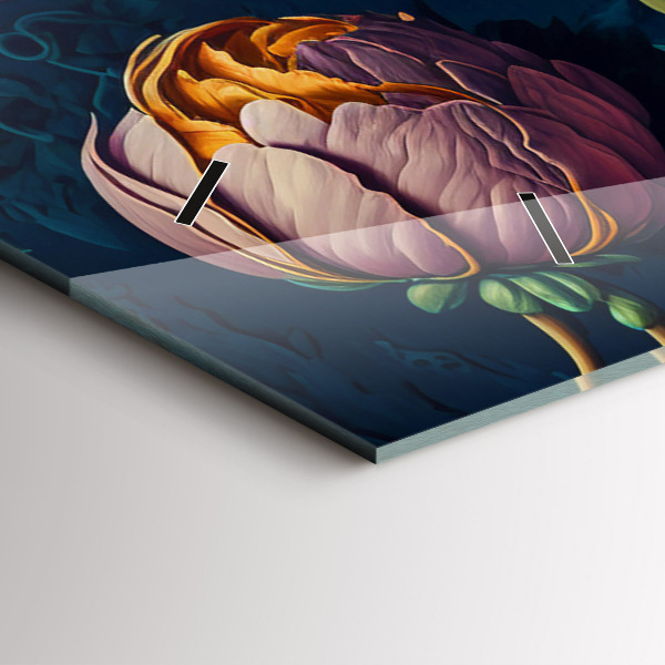 Vízszintes üvegóra Vintage virágcsokor