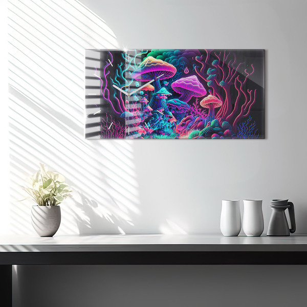 Vízszintes üvegóra Neon gombák