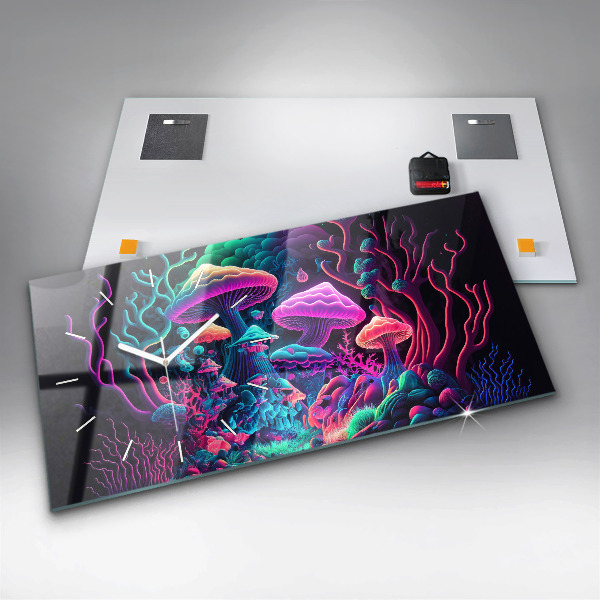 Vízszintes üvegóra Neon gombák