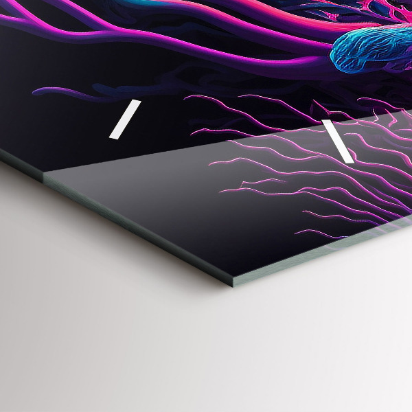 Vízszintes üvegóra Neon gombák