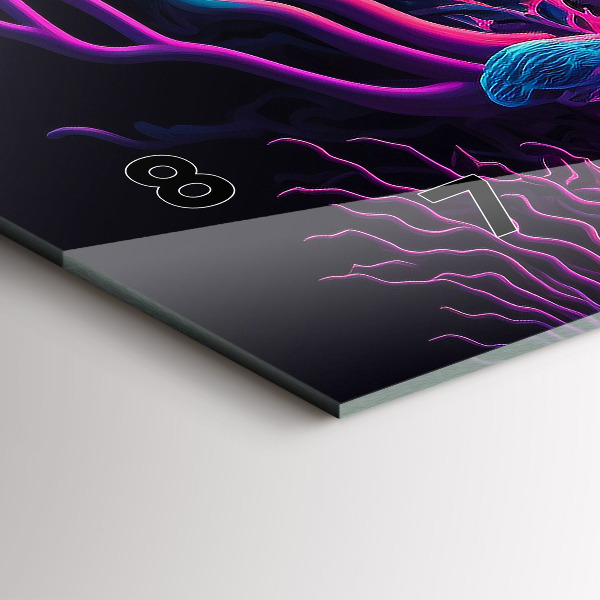 Vízszintes üvegóra Neon gombák