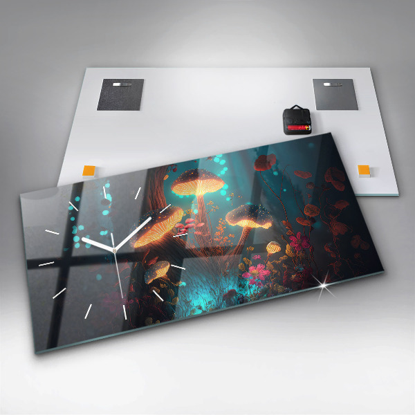 Vízszintes üvegóra Erdő és varázsgomba