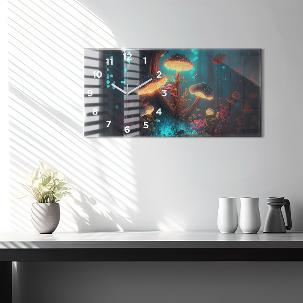 Vízszintes üvegóra Erdő és varázsgomba