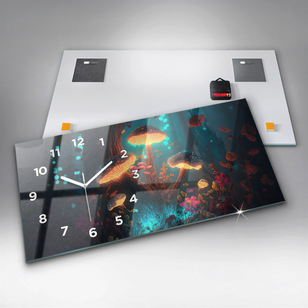 Vízszintes üvegóra Erdő és varázsgomba