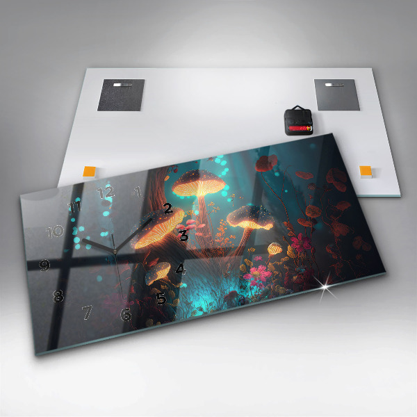 Vízszintes üvegóra Erdő és varázsgomba