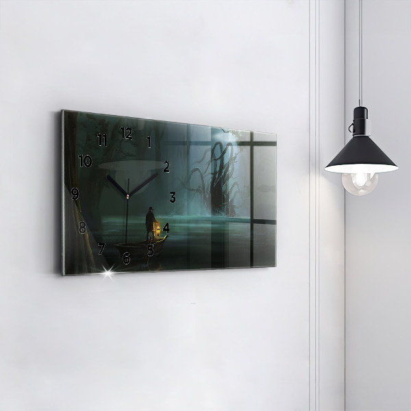 Vízszintes üvegóra Ember és szörny a mocsárban