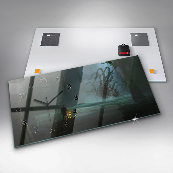 Vízszintes üvegóra Ember és szörny a mocsárban