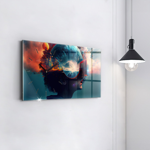 Vízszintes üvegóra Futurisztikus virtuális világ