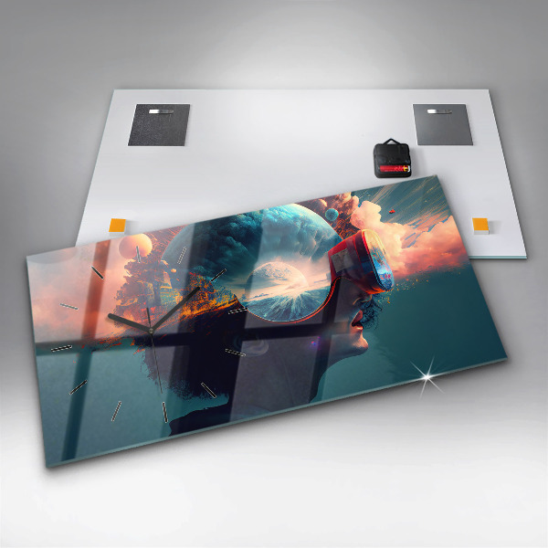 Vízszintes üvegóra Futurisztikus virtuális világ