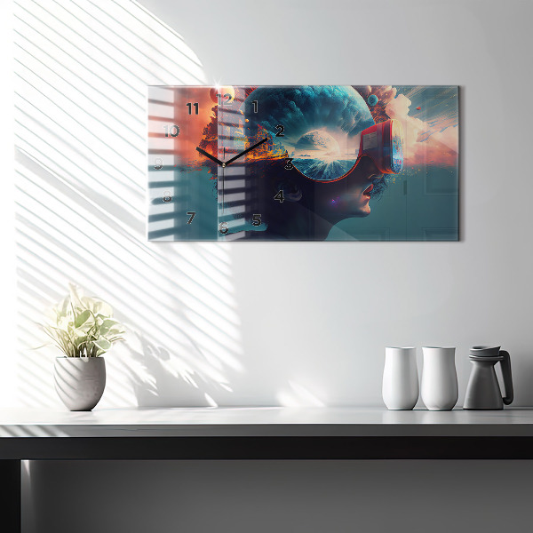 Vízszintes üvegóra Futurisztikus virtuális világ