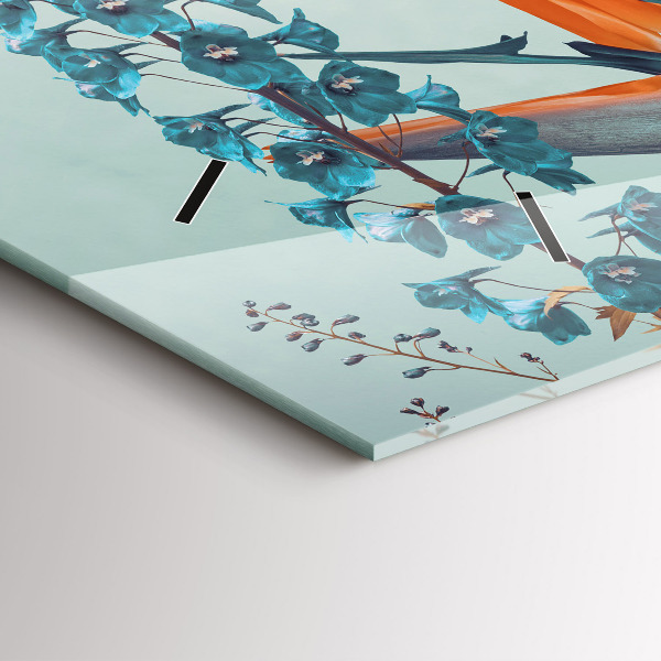 Vízszintes üvegóra Nő virággal