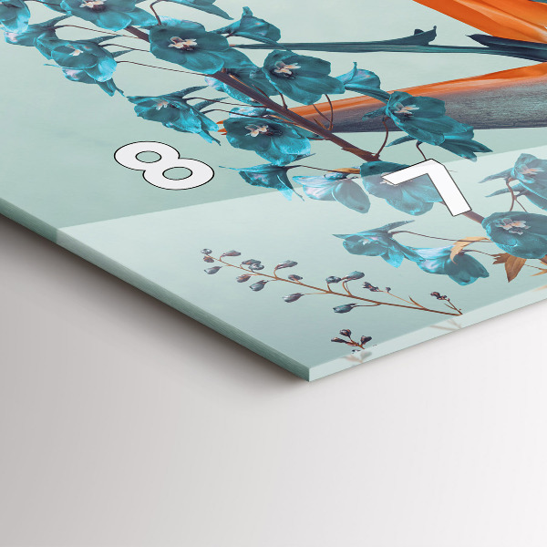 Vízszintes üvegóra Nő virággal