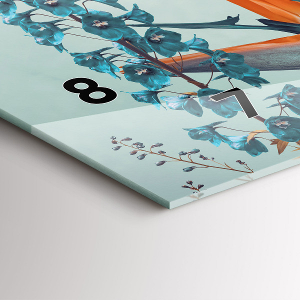 Vízszintes üvegóra Nő virággal