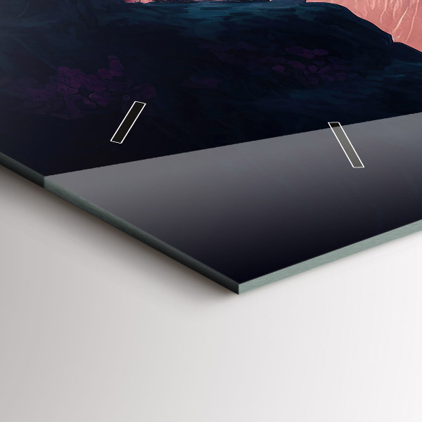 Vízszintes üvegóra Varázslatos erdő és hegység