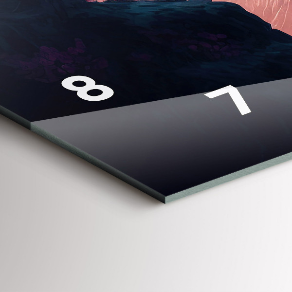 Vízszintes üvegóra Varázslatos erdő és hegység