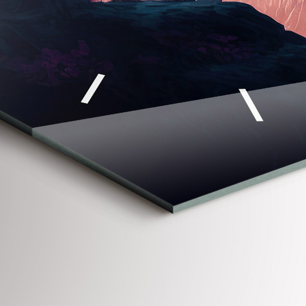 Vízszintes üvegóra Varázslatos erdő és hegység