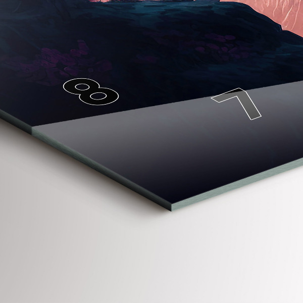 Vízszintes üvegóra Varázslatos erdő és hegység