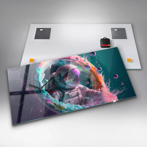 Vízszintes üvegóra Űrhajós színes felhők