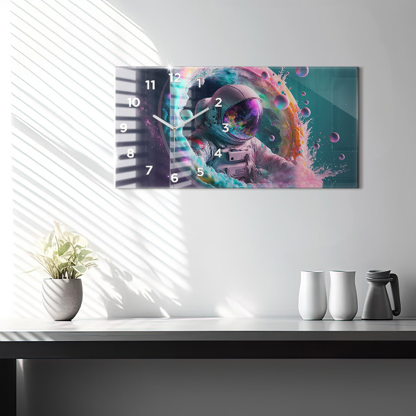 Vízszintes üvegóra Űrhajós színes felhők