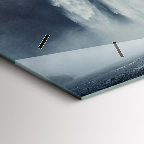 Vízszintes üvegóra Izlandi vízesés táj