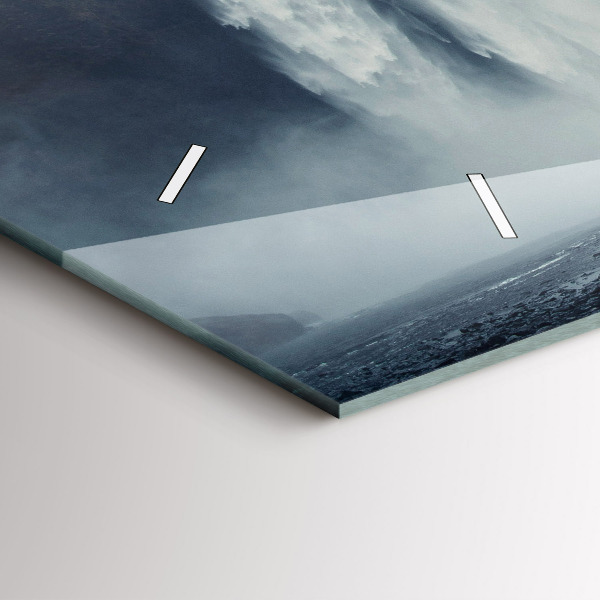 Vízszintes üvegóra Izlandi vízesés táj