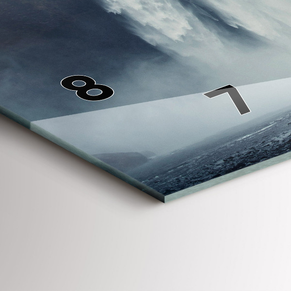 Vízszintes üvegóra Izlandi vízesés táj