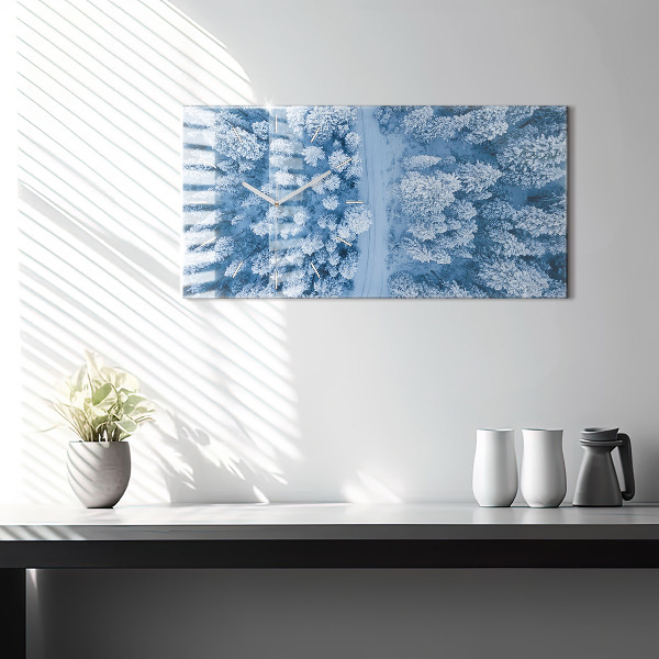 Vízszintes üvegóra Erdő madártávlatból Drón