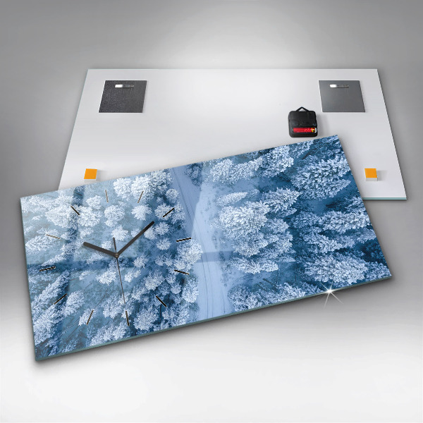 Vízszintes üvegóra Erdő madártávlatból Drón