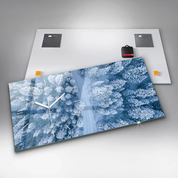 Vízszintes üvegóra Erdő madártávlatból Drón