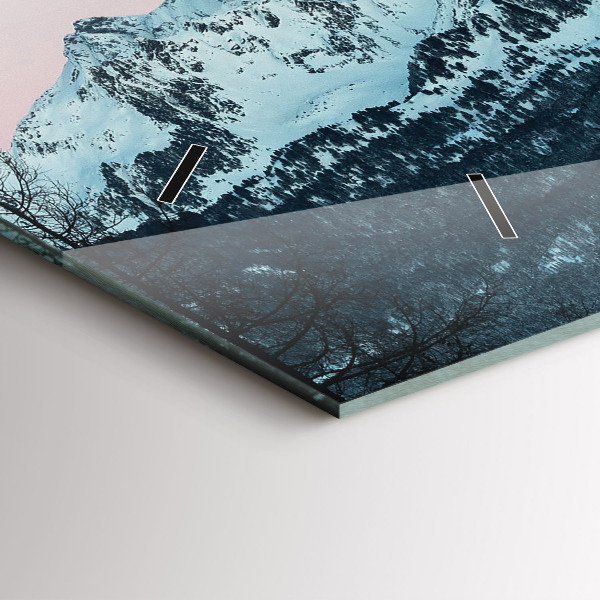 Vízszintes üvegóra Hegyvidék télen