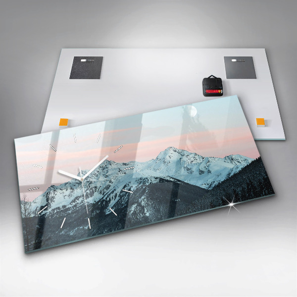 Vízszintes üvegóra Hegyvidék télen