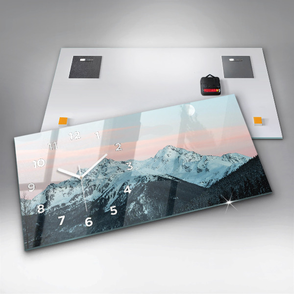 Vízszintes üvegóra Hegyvidék télen