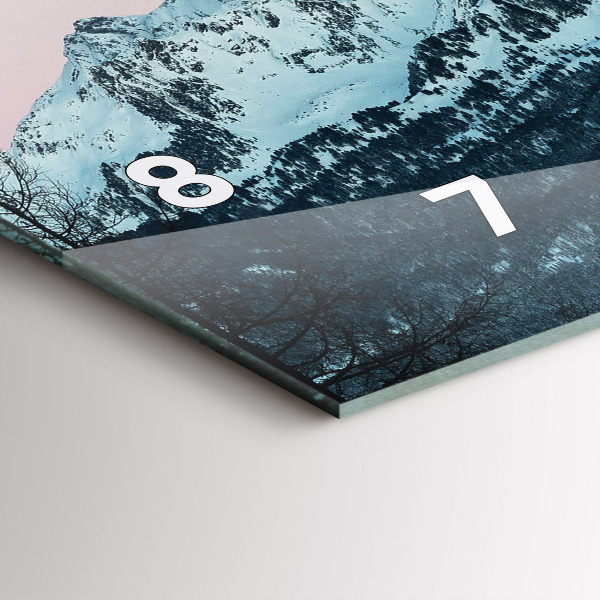 Vízszintes üvegóra Hegyvidék télen