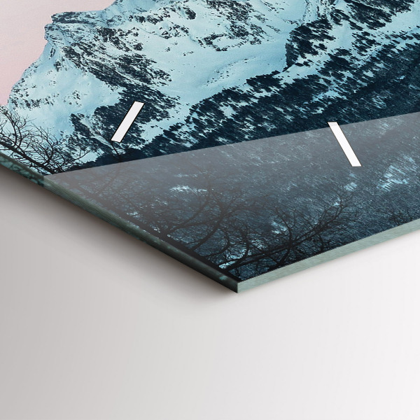 Vízszintes üvegóra Hegyvidék télen