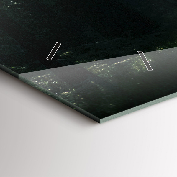 Vízszintes üvegóra Erdei út és a napfény csíkjai