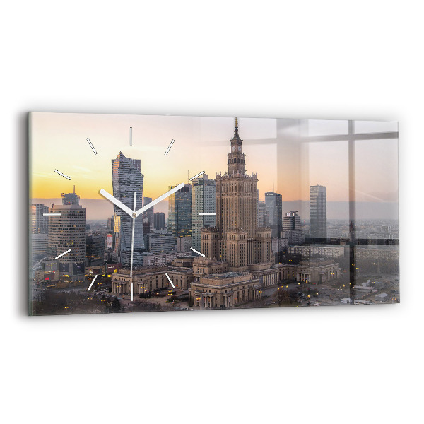 Vízszintes üvegóra Varsói panoráma