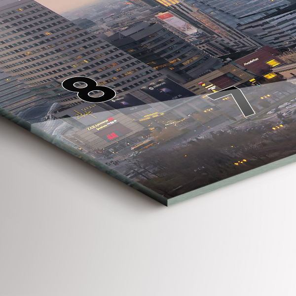 Vízszintes üvegóra Varsói panoráma