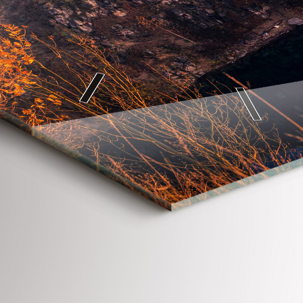 Vízszintes üvegóra Krakkói tó Zakrzówek ősz