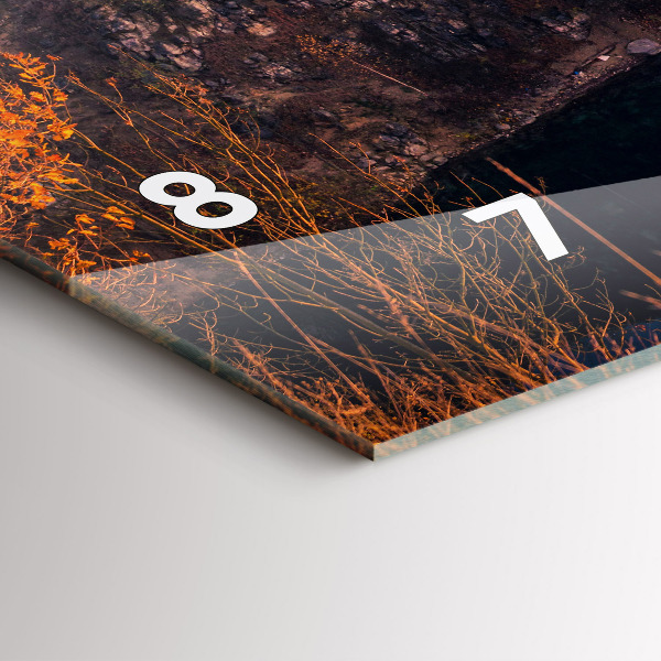 Vízszintes üvegóra Krakkói tó Zakrzówek ősz