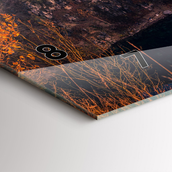 Vízszintes üvegóra Krakkói tó Zakrzówek ősz