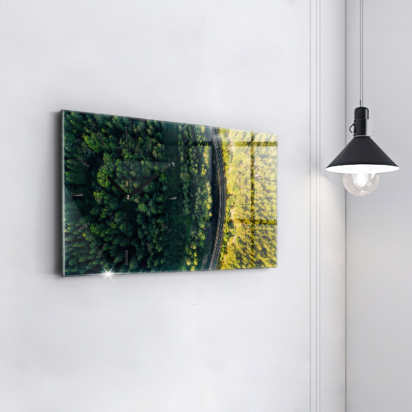 Vízszintes üvegóra Erdő madártávlatból