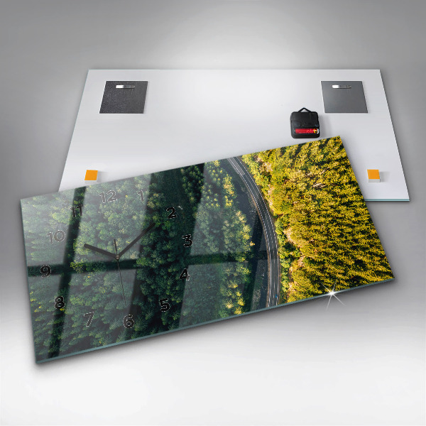 Vízszintes üvegóra Erdő madártávlatból