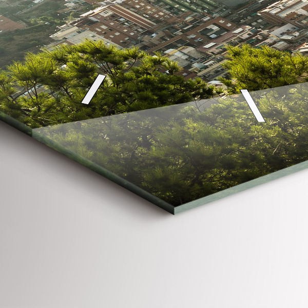 Vízszintes üvegóra Barcelona kilátás Montjuicra