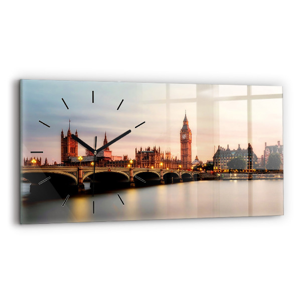 Vízszintes üvegóra Big Ben London panoráma