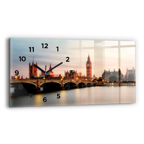 Vízszintes üvegóra Big Ben London panoráma